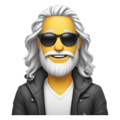 cool designer for the sun with gray hair and beard sticker