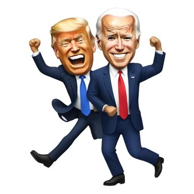 Joe Biden dancing with Trump sticker