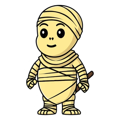mummy character sticker