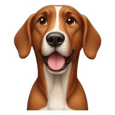 Brown dog rolling eyes sticker