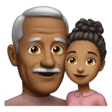 Lovely elder daughter with her dad sticker