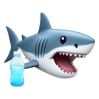 shark drinking from a baby bottle sticker