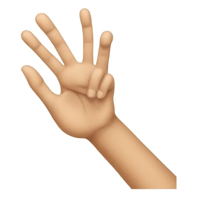 hand holding up 3 fingers sticker