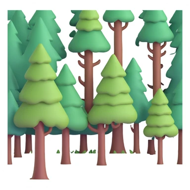 forest with tall trees sticker