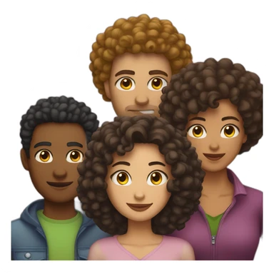 couple with one white man with long curly hair and one mixed race woman with afro cut and one alley cat seat sticker