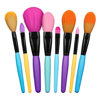 Makeup brushes sticker
