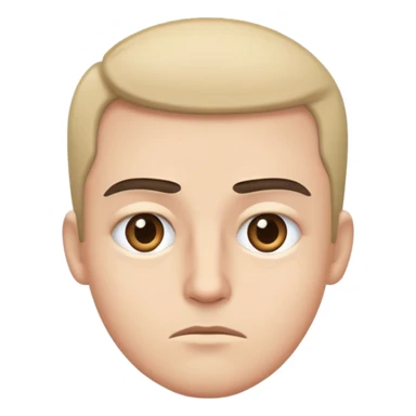 raised eyebrows straight face  sticker