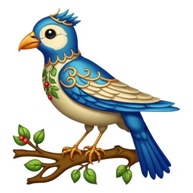 a bird like on medieval tapestries sticker