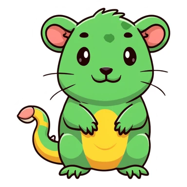 cute hybrid of crocodile and hamster sticker