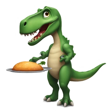 Un dinosaurio cocinando  sticker