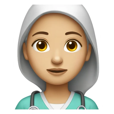 tired young woman sonographer sticker