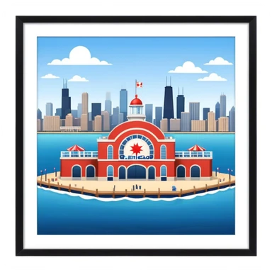 Chicago Navy Pier￼ sticker