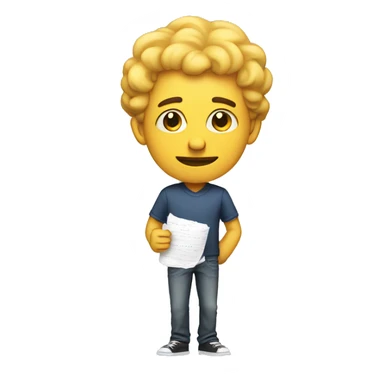 Dude with homecoming paper sticker