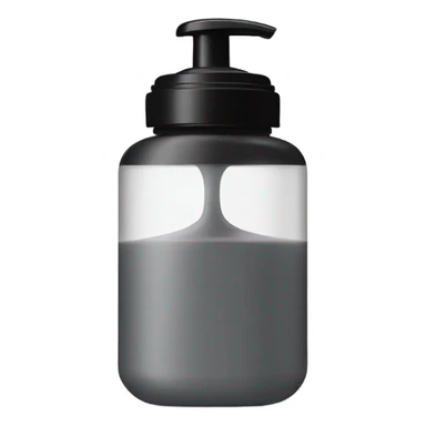 body wash in tall  grey slight  hourglass bottle with black flip lid  sticker
