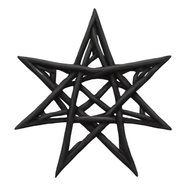 Black heptagram sticker