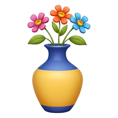 vase and one flower outside sticker