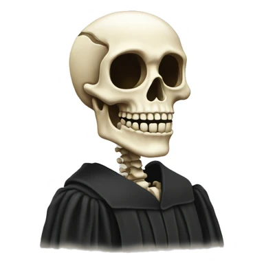 Skeleton graduates  sticker