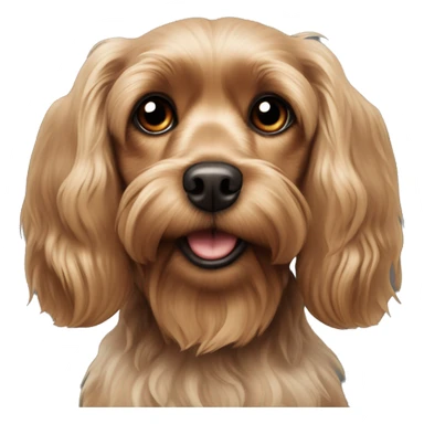 Yorkie Cocker Spaniel Mix dog black brown sticker