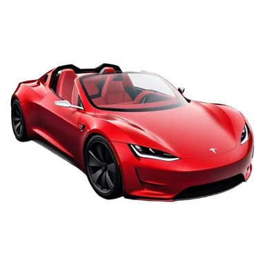 Tesla Roadster - Tesla (Model Year: 2020) (Iconic colour: Dark Red) sticker