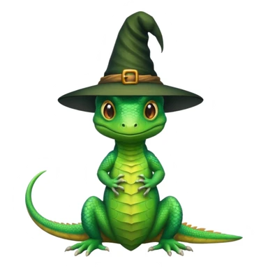 lizard in role witch sticker