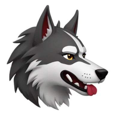 lobo sin pintar sticker