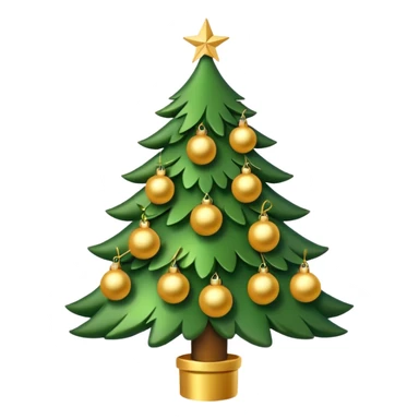 Christmas tree with Gold decorations sticker