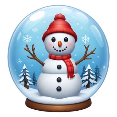 snowman in a bubble sticker