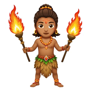 hawaiian fire dancer sticker