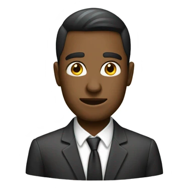 Create cheater in business emoji sticker