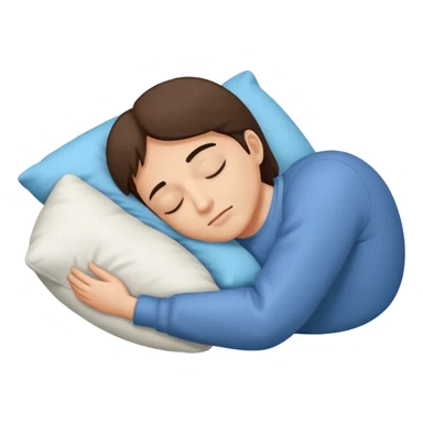 Sleeping wi the a pillow  sticker