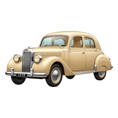 Beige retro long car sticker