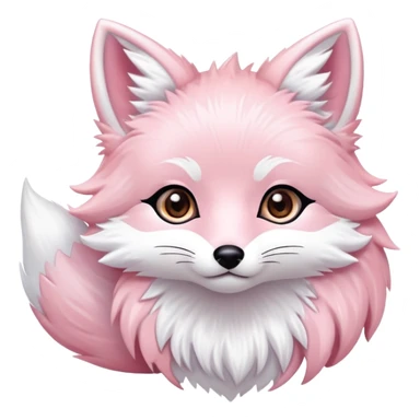 Cute Pastel pink and white Cherry Blossom Sakura Fox sticker