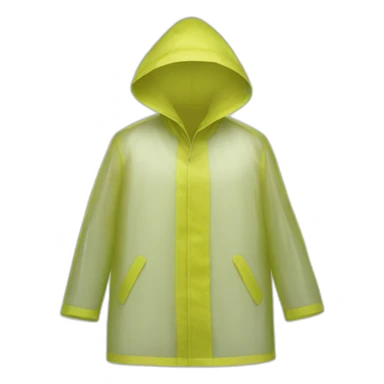 Translucent raincoat sticker