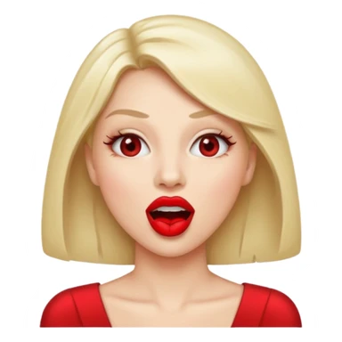 Woman with mouth open sticker