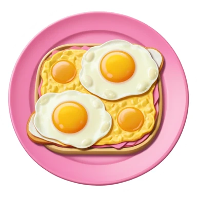 Toki Doki kawaii SPAM and eggs plate sticker