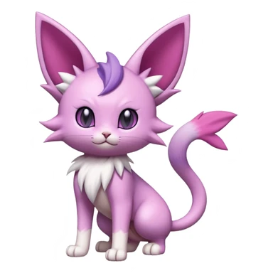 Espeon-Meowth-Skitty-Fakémon-hybrid-creature (full body)  sticker