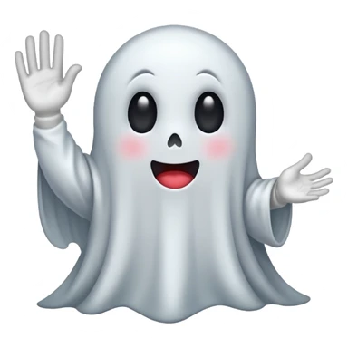 Cute ghost siéging heil sticker