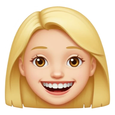 gap tooth stupid smile girl sticker