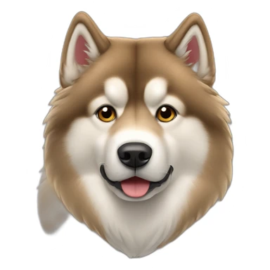 Light Brown malamute sticker