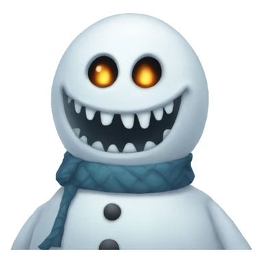 Creepy scary  snowman sticker