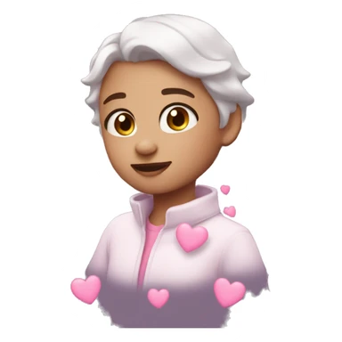 🥰 with pink hearts sticker