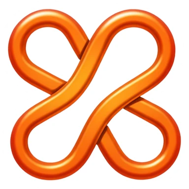 red orange link sticker