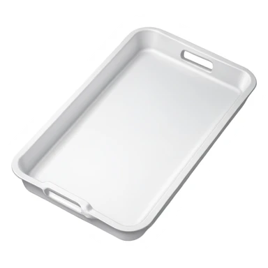 A white styrofoam tray (bandeja de isopor) sticker
