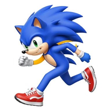 Sonic the hedgehog running away  sticker