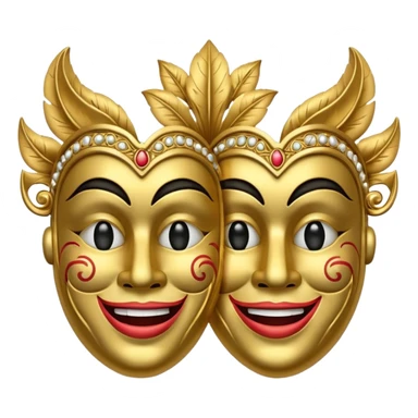 theatrical mask icon sticker