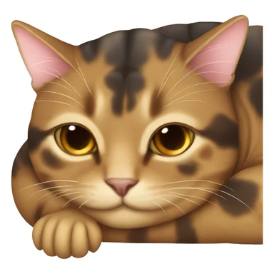 tortoise shell cat sleeping sticker