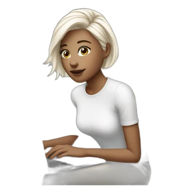 it-white-girl-white-short-hair-with-macbook sticker