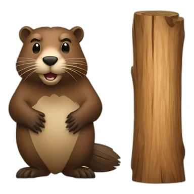 Beaver and big wood sticker