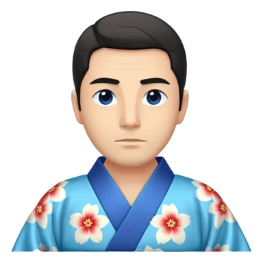 Un homme allongé qui est habillé d'un kimono sticker