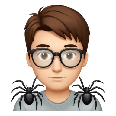 combination of a spider and the cool guy wearing glasses sticker